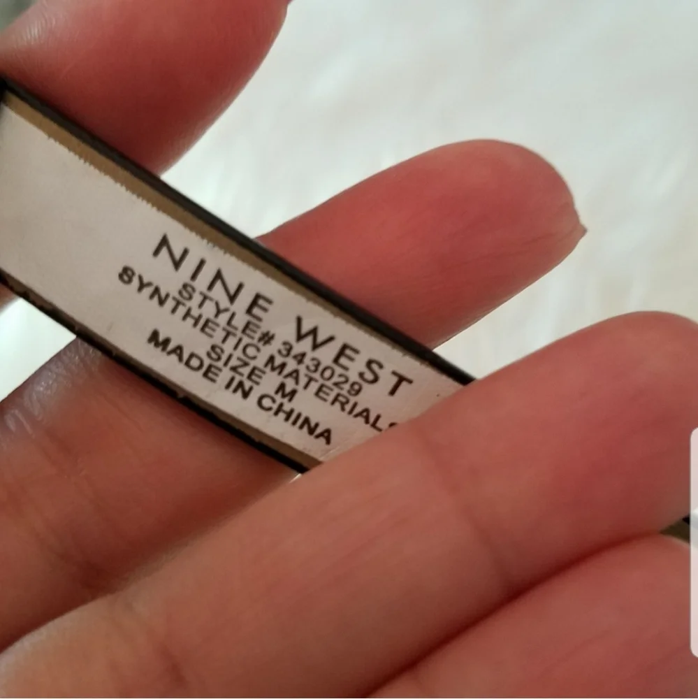 Nine West Black Slim Belt NEW